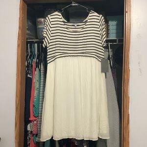 NWT Navy Blue and white Dress